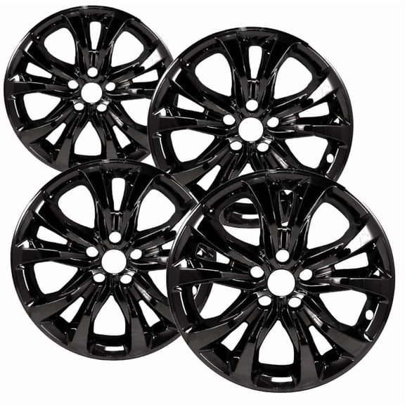 Set of 4 18 inch Gloss Black ABS Wheel Skins Compatible with 2020 - 2021 Kia Telluride LX Impostors for 53910S9120 Wheel Series
