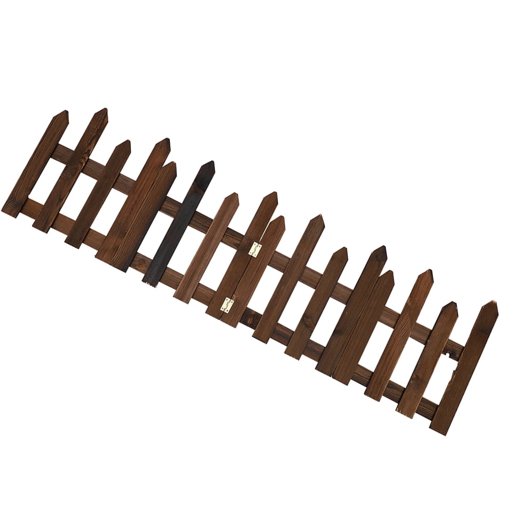 FELTECHELECTR Lawn Edging Garden Fence Wooden 1Pack