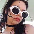 thumbnail image 2 of 2 Pcs Lunettes de Soleil Rétro Ovales, Lunettes de Soleil vintage, 2 of 5