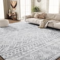 thumbnail image 4 of SIXHOME 5'x7' Area Rugs for Living Room Washable Rugs Boho Large Area Rug Modern Geometric Neutral Living Room Rug Carpet Soft Rugs for Bedroom Dining Room Office Home Decor Gray, 4 of 10