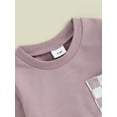 thumbnail image 5 of vera natura Baby Pants Set, Long Sleeve Sweatshirt with Plaid Sweatpants 2-piece Outfit for Girls Boys, 5 of 9
