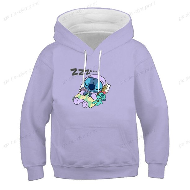 Sudadera con capucha de manga larga con estampado 3d de aguja azul Kawaii de Disney, jersey Popular de moda de otoño para niños, sudadera con capucha bonita y divertida 160 zhangmengya CONDUJO
