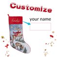 thumbnail image 2 of Personalized Christmas Stockings with Embroidered Name, 16.93 Inch Reindeer Jacquard Vintage Xmas Stocking with Soft Velvet for Fireplace Family Holiday Decor, 2 of 6