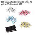 thumbnail image 4 of Monstrate 300 Pcs Red Solder Seal Wire Electrical Marine Connection Connector Automotive Terminal Sleeve with Butt Soldering Crimp Electrónica miscelánea 800PCS tipo 9, 4 of 6