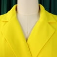 thumbnail image 5 of AURA Womens Pleated A Line Midi Dress Suit Collar Puff Nine Point Sleeves High Waist Sizes S 5XL, 5 of 7