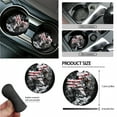 thumbnail image 6 of Jeiento Wolf American Flag Car Seat Cover Set 15 PCS with Steering Wheel Cover Seat Belt Cushion Pad Garbage Bag Air Vent Pocket Rearview Mirror Cover Coasters Keychain for SUV Trucks Van Sedans, 6 of 7
