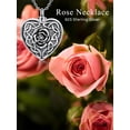 thumbnail image 6 of Dorunmo Ashes Necklace for Women 925 Sterling Silver Urn Heart Shaped Locket Necklace That Holds 2 Pictures, 6 of 7