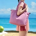 thumbnail image 5 of YIMWNYI Large Beach Tote Bag for Women, Sandproof Swim Pool Bag with Zipper, Stylish Waterproof Beach Bag for Vacation, Gym & Travel, 5 of 7