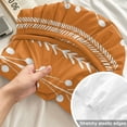thumbnail image 4 of Queen Size Fitted Sheet Set - Vintage Bohemia 3 Piece Bedding Sets 16" Deep Pocket Fitted Sheet with 2 Pillowcases, Fall Rustic Minimalist Stripes Art Orange Brushed Microfiber Hotel Bed Sheets, 4 of 9