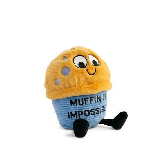 Muffin is Impossible Blueberry Muffin Meme, Plushie - Funny Pun White Elephant Meme, , Kids, Teens, Adults