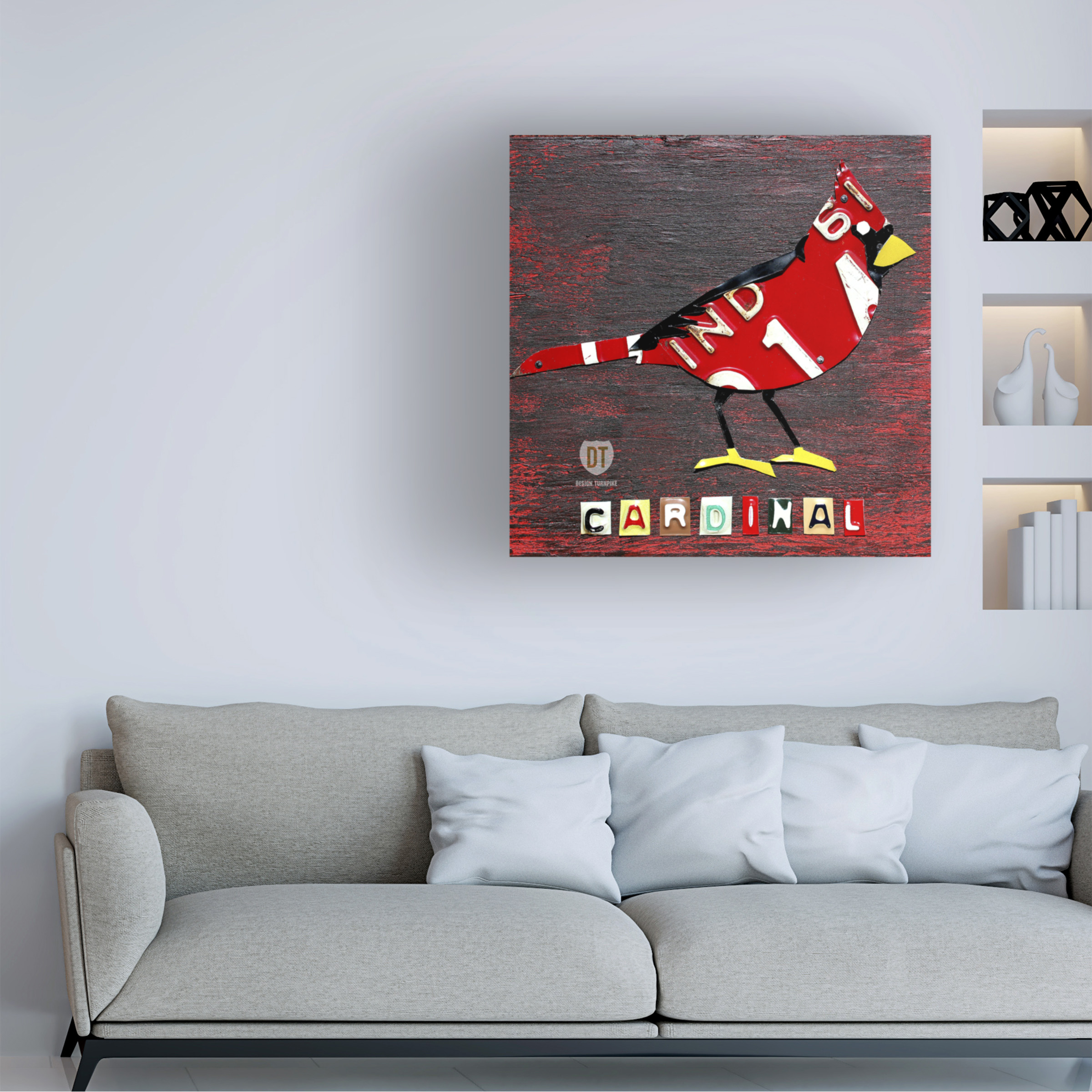 Trademark Fine Art 'Indiana Cardinal' Canvas Art by Design Turnpike