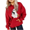 thumbnail image 2 of Favoffer Fall Girls' Graphic Hoodie Long Sleeve Pocketed Sweatshirt Pullover Tops Kids Toddler Warm T-Shirt for Casual Parties Kid to Teen 3-14Y, 2 of 4