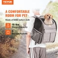 thumbnail image 2 of VEVOR Cat Carrier with Wheels, Rolling Pet Carrier with Telescopic Handle and Shoulder Strap, Dog Carrier with Wheels for Pets under 18 lbs, with 1 Folding Bowl, Grey, 2 of 9