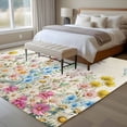 thumbnail image 4 of Large Area Rugs for Living Room Bedroom, Colorful Floral 8'x10' Rug Washable Carpet Runner Indoor Outdoor, Farmhouse Vintage Dragonfly Butterfly Flower Non Slip Floor Mats Rug for Kitchen, Patio, 4 of 8