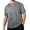 A-Grey194, variant on XIAOCHA Men's Ribbed T-Shirt Loose Fit Short-Sleeve Round-Neck Top Stretch Soft Cozy Casual Tees