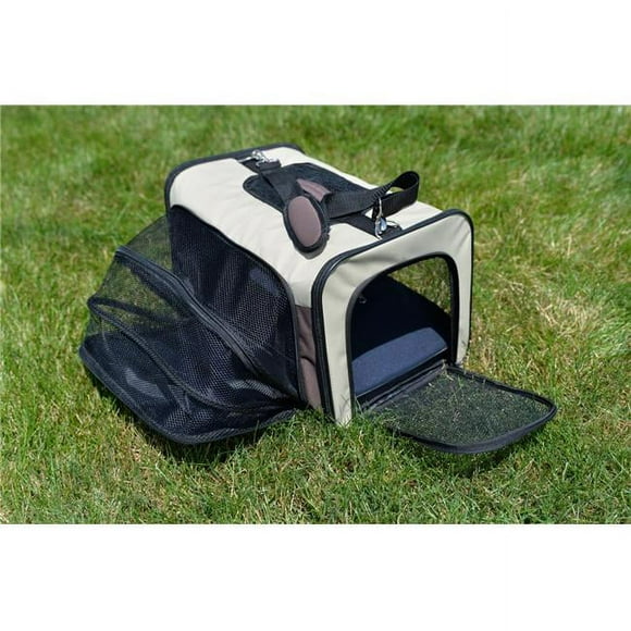 Armarkat PC102R 4 Sides Expandable Cat Carrier with Fleece Pad for Cats, Puppy & Small Dogs