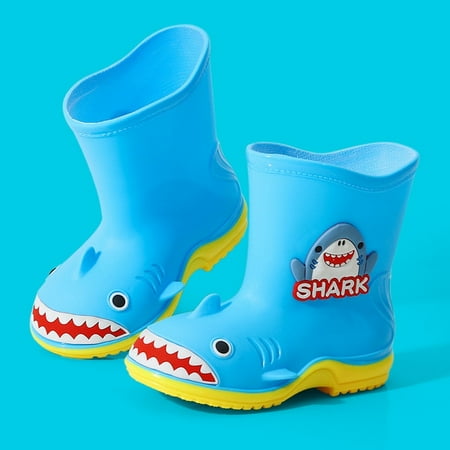 

Children‘s Rain Boots Girls Boys Cartoon Shark Non-slip Rain Boots Summer Fashion Kids Cute Water Shoes Waterproof Rubber Shoes