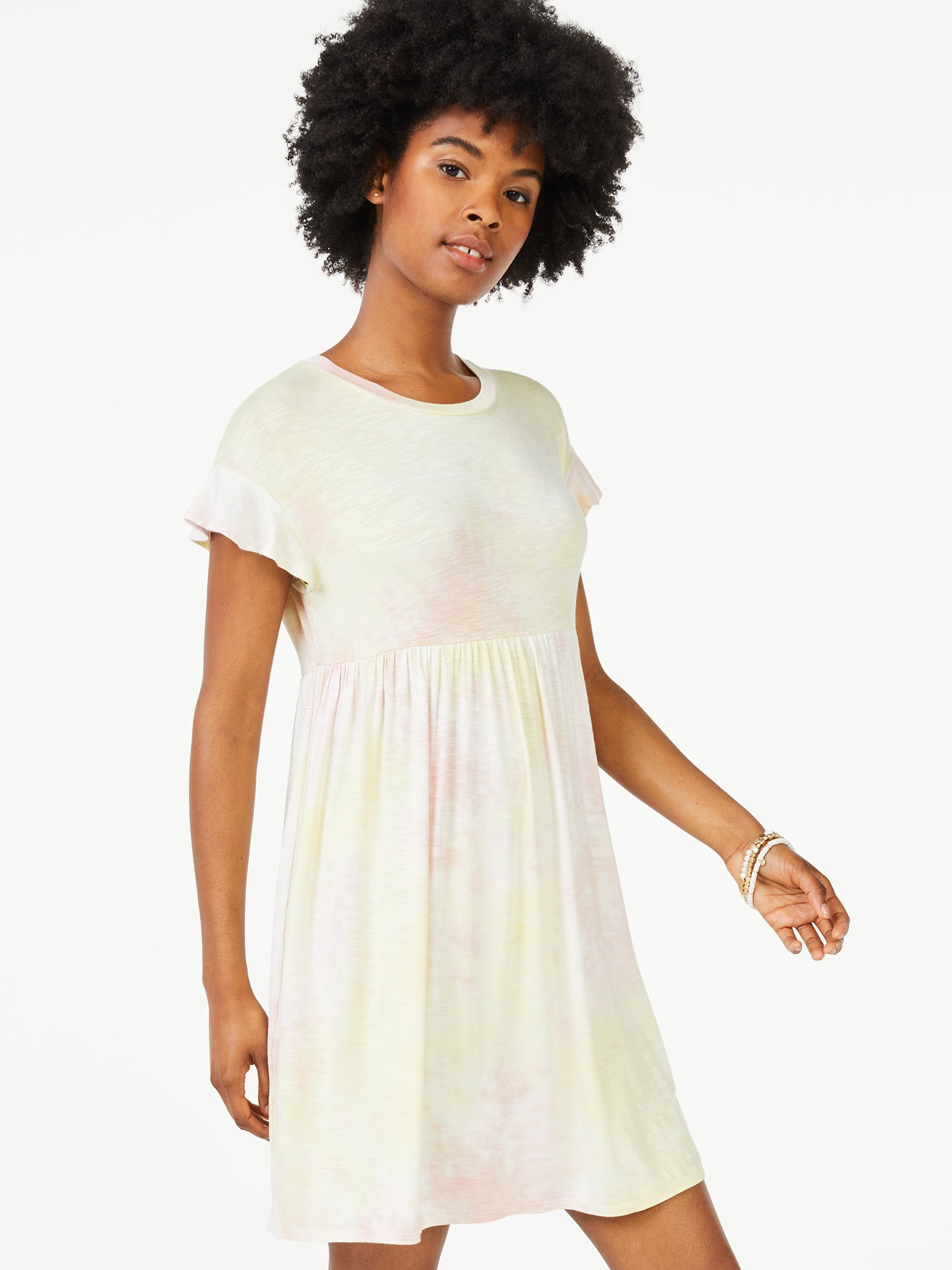 Scoop Women's Flutter Sleeve Dress
