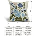 thumbnail image 5 of Olive Green Blue Pink Floral Pillow Covers 16x16 Set of 2 Spring Geometry Art Flower Print Decorative Throw Pillow Cases Outdoor Farmhouse Decoration for Sofa Couch Bed, 5 of 6