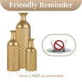thumbnail image 3 of Sziqiqi Set of 3 Gold Honeycomb Floor Vase: Tall Metal Decor Vases for Living Room Home Office 27in Large Corner Decor Gift, 3 of 9