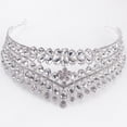 thumbnail image 6 of Milisente Crytal Crowns For Women Wedding Rhinestone Tiaras And Crowns For Party(Silver), 6 of 8