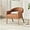 Brown1, variant on Modern Upholstered PU Open Back Accent Armchair Barrel Dining Chair with Weathered Rubberwood Legs, Hollow-Out Side Club Chair for Living Room Bedroom Restaurant Cafes Dining Room Reception,Coffee