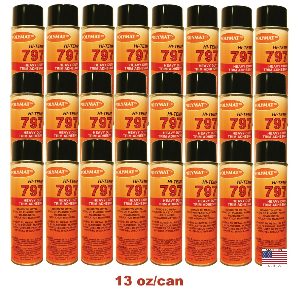 24 20oz Can (13oz net) Polymat 797 HiTemp Spray Glue Adhesive