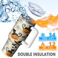 thumbnail image 5 of Black Cat Pumpkin Halloween Pattern Tumbler with Handle and Lid,40oz Double Wall Vacuum Insulated Tumbler,Cups Gift for Women and Men, 5 of 7