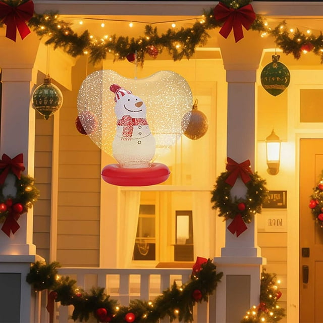 PVC Inflatable Christmas Balls, Outdoor Party Decor, 60cm Diameter, Festive Ambience, Patio Seasonal, Decorative Balls, Holiday Atmosphere, Home Garden HAODEJW | Pvc, Multicolor