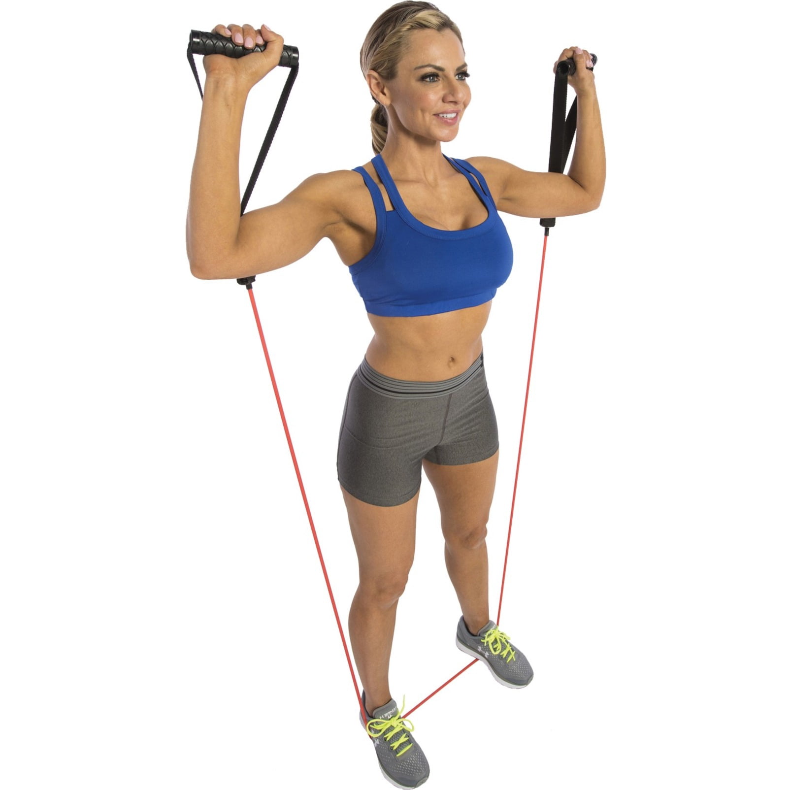 GoFit GF-4TUB-M(30) Pro-Grade Power Tubes with Handles (Red/30 Lbs.)