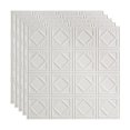thumbnail image 1 of FASÄDE Traditional 4 Decorative Vinyl 2ft x 2ft Lay in Ceiling Panel in Gloss White(5 Pack), 1 of 5