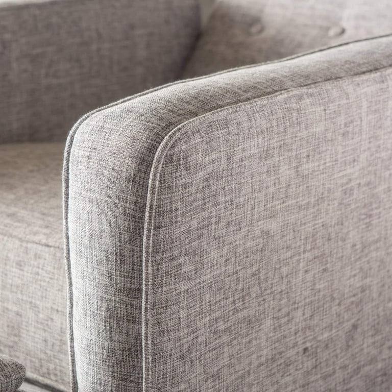 Mervynn Tufted Recliner Macedonia Mid Century Modern Tufted Back Fabric Recliner Muted Blue Walmart