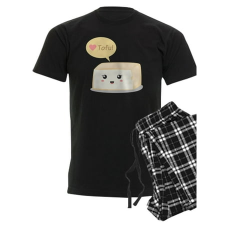 

CafePress - Kawaii Tofu Asking People To L - Men s Dark Pajamas