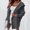 Dark Gray, variant on Women Solid Color Hooded Patchwork Batwing Sleeve Open Sweater Knitted Cardigan Womens Button up Cardigan Sweaters Light Cardigan for Women Kimono Cardigans for Women Summer Corded Cardigan plus Size
