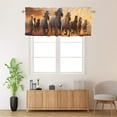 thumbnail image 2 of Safari Horses Curtains Valances for Home Decor American Western Animals Horse Running in Rustic Farm Window Treatment Valance Curtains for Bathroom 54 by 18 in, 1 Panel, 2 of 6