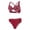 Red, variant on JSGEK Sexy Lingerie Set for Women Two Piece Bra and Panty Set with Multiple Color Options Floral Lace Accents Intimate Nightwear for Women Red L