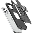 thumbnail image 6 of For Motorola Moto Edge (2022) Armor Hybrid with Ring Holder Kickstand Shockproof Heavy-Duty Durable Rugged Dual Layer Cover ,Xpm Phone Case [ Black ], 6 of 10