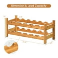 thumbnail image 4 of Gymax 2-Tier Bamboo Wine Rack for 12 Bottles Display Storage Shelf Holder, 4 of 10