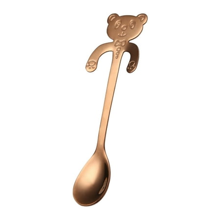 

YUANSENF 2pc Spoon Soup Hanging Spoon Dessert Hugging Sugar Spoon Tea Coffee Cup Seasoning Bear Spoon Tableware Features: