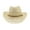 Beige, variant on Crochet Women Straw Weaving Cowgirl Hat Wide Brim Hollow Hat for Photoshoot