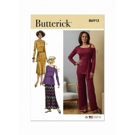 Butterick Sewing Pattern 6913 Women A (S-M-L-XL-XXL)