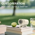 thumbnail image 5 of Familiarn Portable Airflow, Familiarn/Beyonddraw/Metropolitak USB Rechargeable Powerful Cooling Fan, Joytutu Car Clip on Fan with LED Display - 360° Rotation,1800mah (White*2), 5 of 8