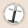 thumbnail image 4 of Acento Slim Round Holder, 8 x 8 x 44.5 cm Metal Removable Plastic Liner Tall Toilet Brush in Brushed Stainless Steel, 4 of 10