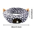 thumbnail image 2 of Jupe pour Autres Animaux, Tunnel pour Chat et Lit, Maisonnette Douillette Pliable, Terrain de Jeu Rond pour Chats, 2 of 4