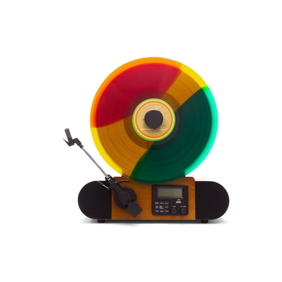 Fuse Vert Vertical Vinyl Record Audio Player & System w/ Speakers - Wood