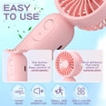 thumbnail image 4 of Mini ventilador portátil Rossesay recargable, paquete de 6 unidades, color rosa, 4 of 7