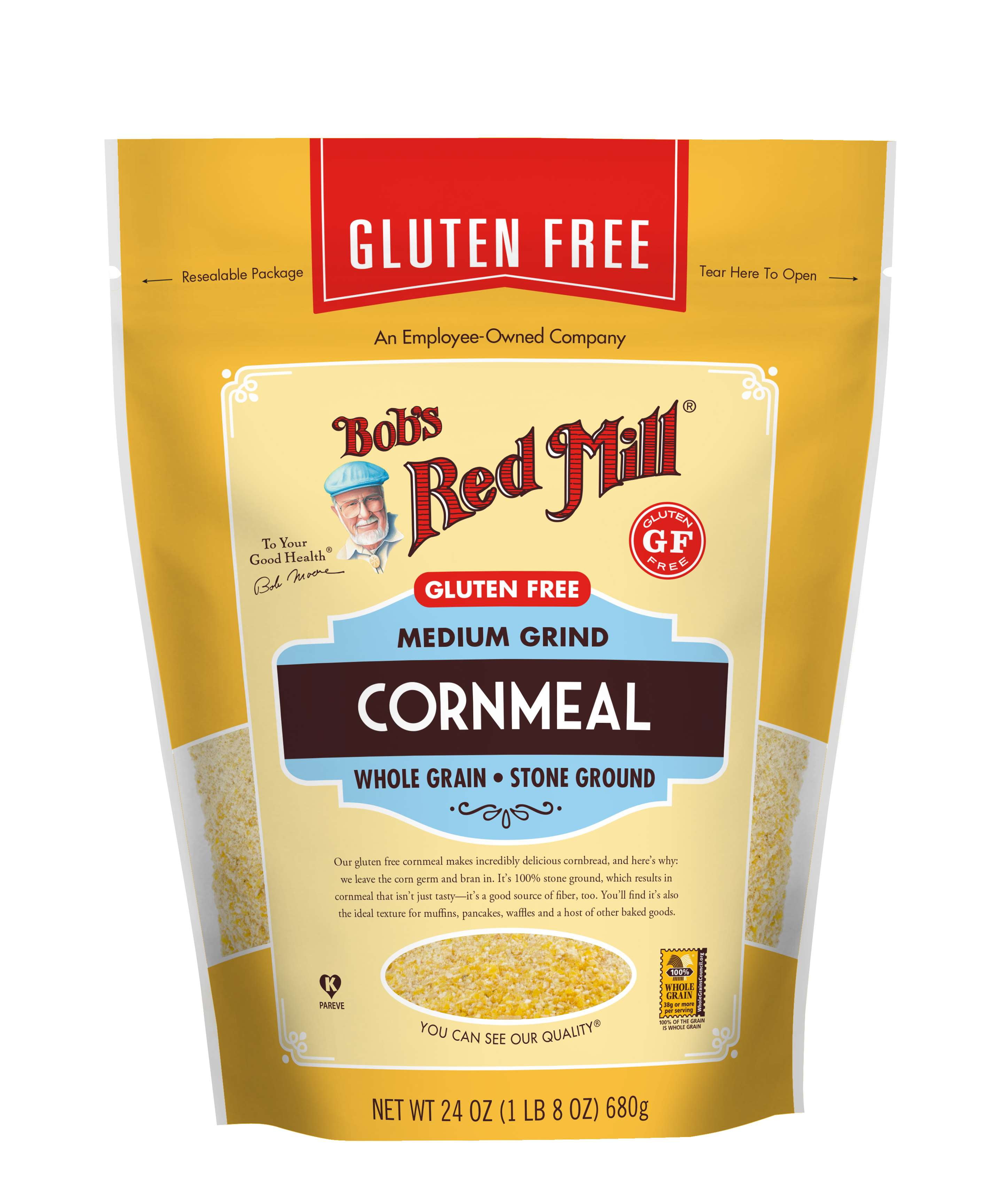 (Price/CS)Bob's Red Mill 153093 Gluten Corn Meal 4/24oz