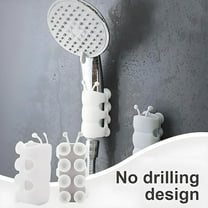 Suction Cup Showerhead Bracket No Drilling Required for Bathroom Shower Head Mounting Non Perforated Holder with Secure Base