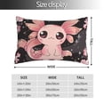 thumbnail image 2 of Zufioo Cute Axolotl Sakura Blossoms B Print Double-sided Plush Pillow Cover,Decorative Pillow Protector without Pillow Core, Suitable for Sofa, Bedroom, Car-20"x30", 2 of 6