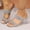Silver, variant on Women's Rhinestone Slide Sandals Transparent Block Heel Non-Slip Comfortable Summer Party Silver 6